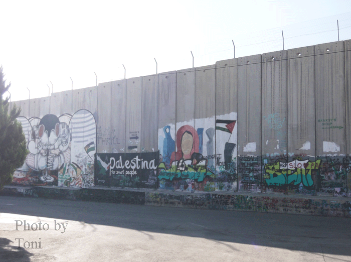 The wall between Palestine and Israel